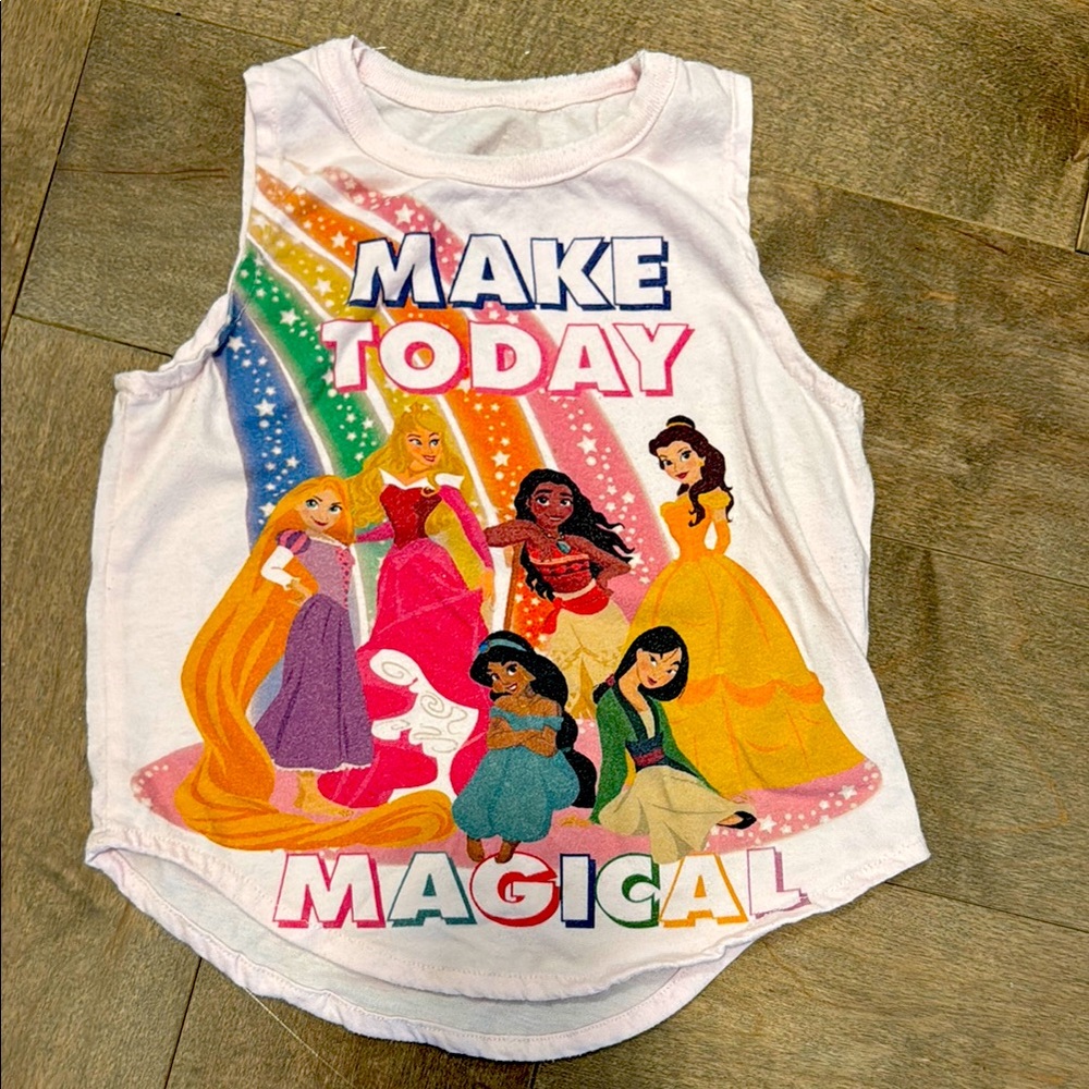 Disney Princess Kids Tank Top - White